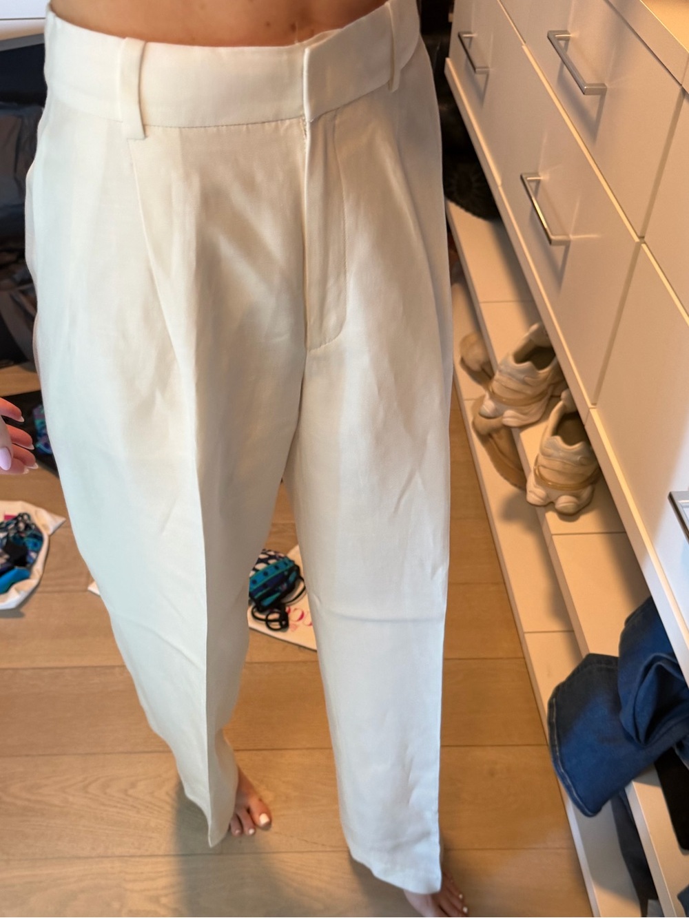 Babaton White Trousers
